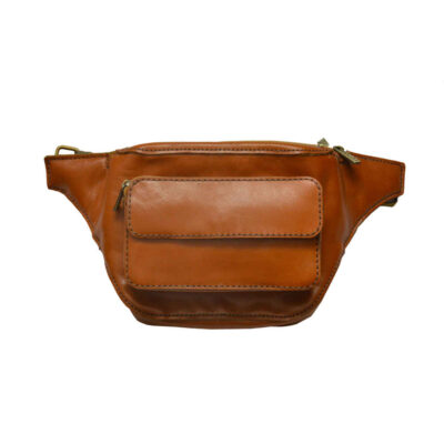 Sac banane en cuir véritable avec ceinture réglable – Élégance féminine
