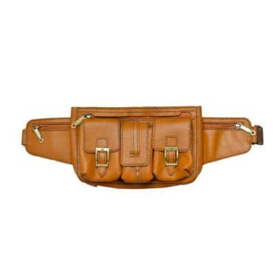 Sac banane en cuir véritable avec ceinture réglable pour homme – Parfait pour les voyages et les activités extérieures