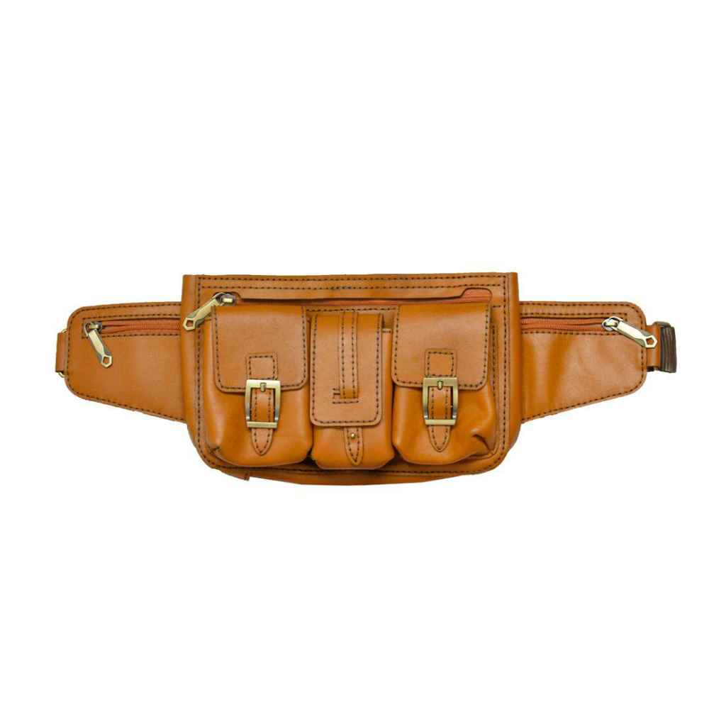 Sac banane en cuir véritable avec ceinture réglable pour homme – Parfait pour les voyages et les activités extérieures