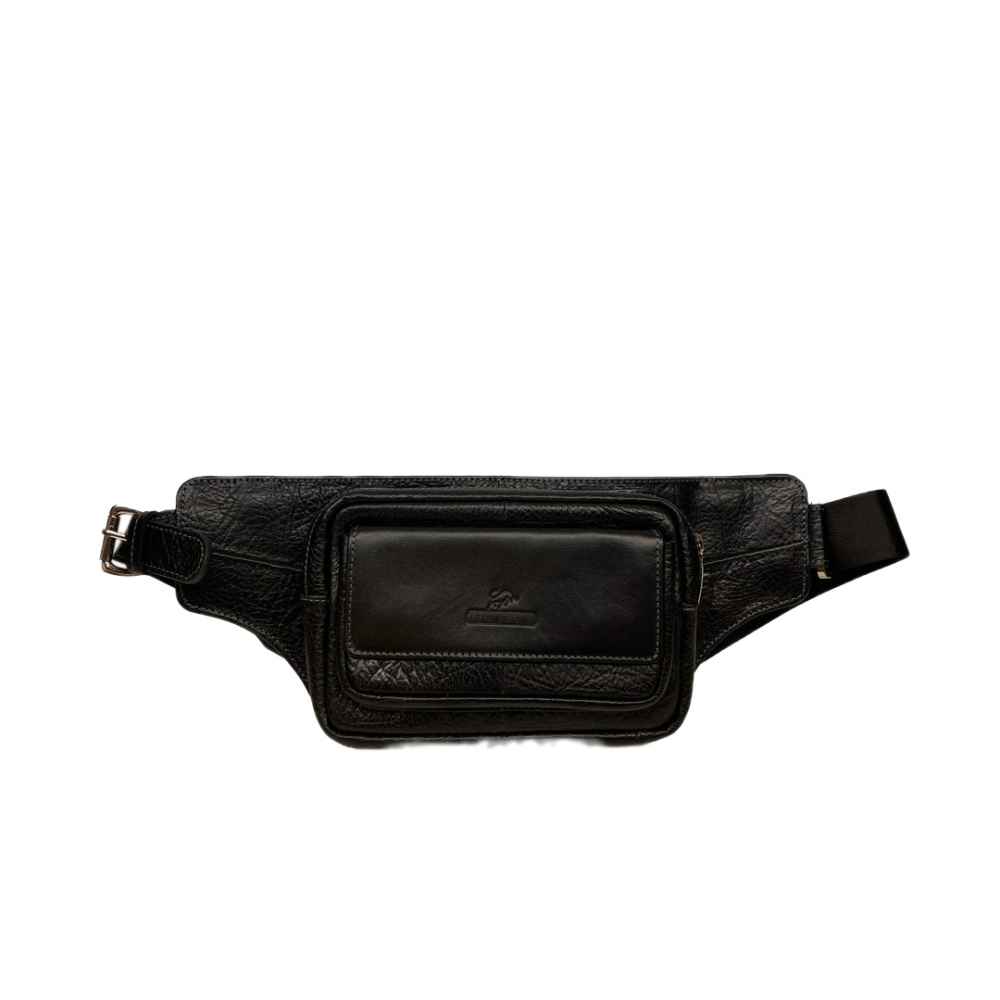 Sac banane en cuir véritable avec ceinture réglable pour hommes - Idéal pour une utilisation quotidienne