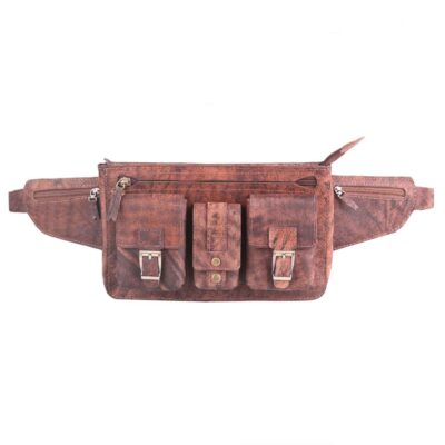 Sac banane en cuir véritable avec ceinture réglable pour hommes – Parfait pour les voyages et les activités de plein air