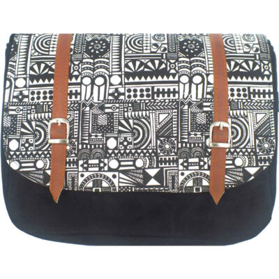 Sac à bandoulière bohémien avec motif géométrique Night