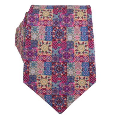 Cravate pour homme – Élégance artistique inspirée de la Perse Kaleidoscope Dara