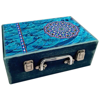 Boîte en Bois pour Cadeaux avec Motif Persan – Nastaligh