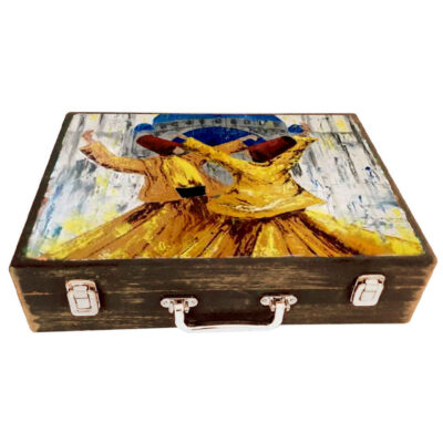 Boîte en Bois pour Cadeaux avec Motif Persan – Danse Sama