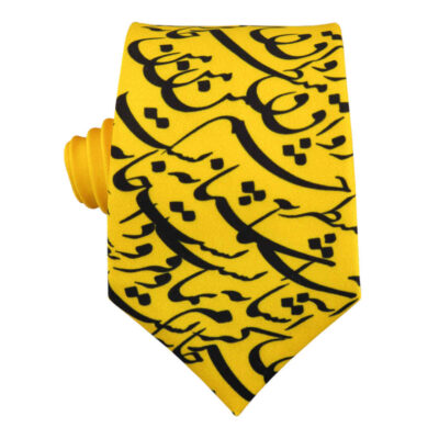 Cravate pour homme – Calligraphie artistique inspirée de la Perse style Alaleh