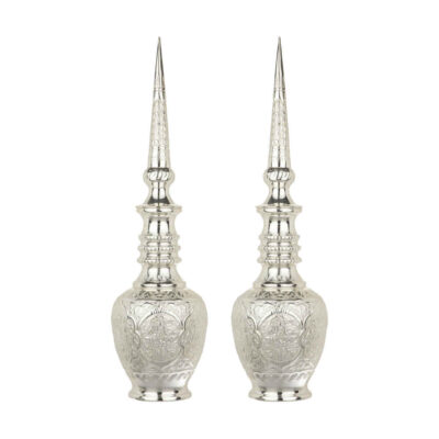 Bouteille décorative en cuivre – Gravure persane artisanale Zina (lot de 2)