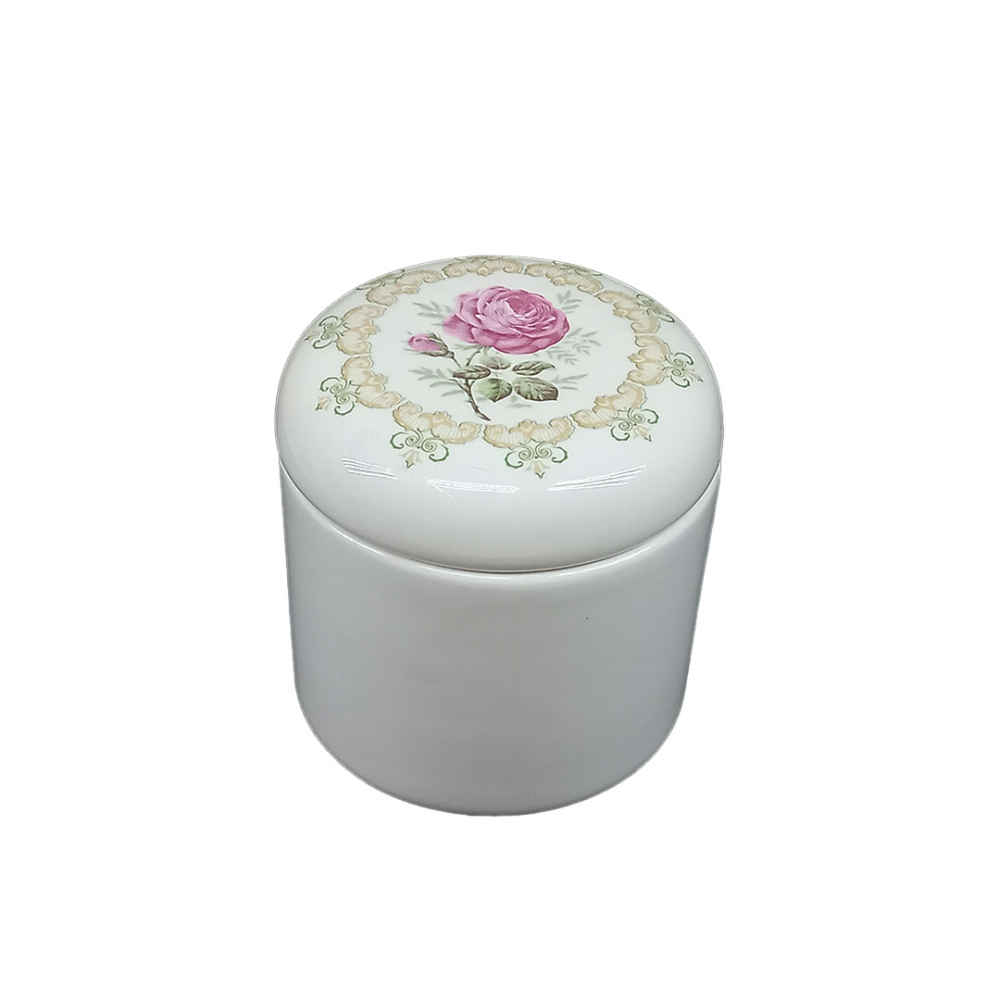 Ensemble de bocaux en céramique - Idéal pour le rangement et l'organisation de la cuisine, Rose (3x)