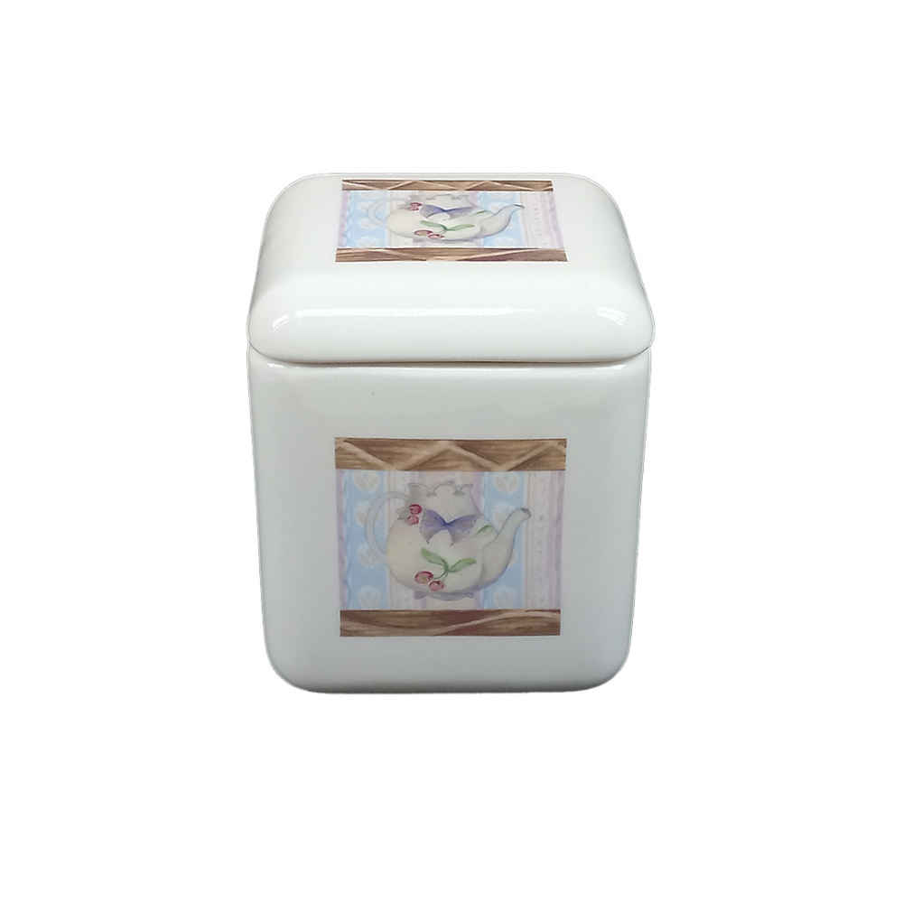 Ensemble de bocaux en céramique - Rangement élégant pour le café, le thé, et plus (3x)