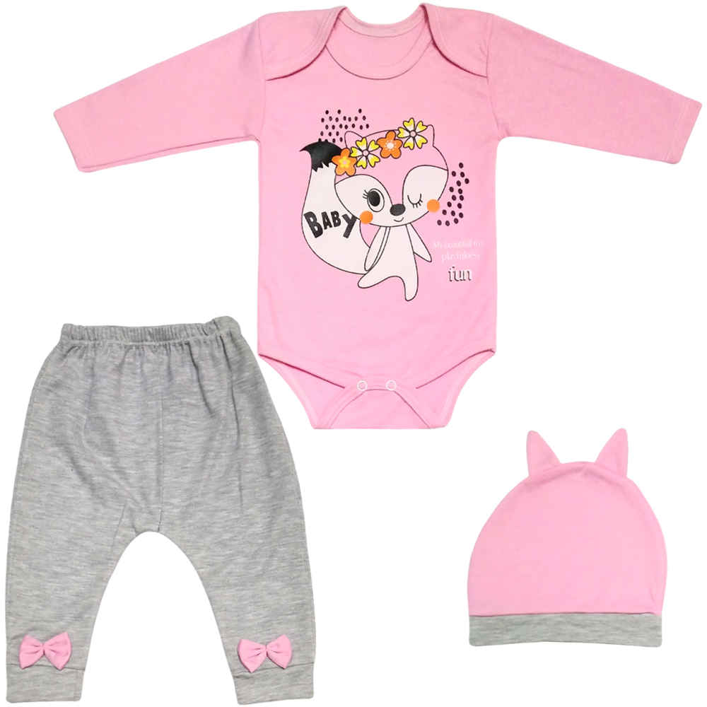 Ensemble de vêtements pour nouveau-né 3 pièces modèle Gazelle