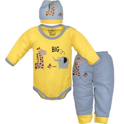 Ensemble de vêtements pour nouveau-né 3 pièces modèle Girafe