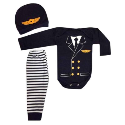 Ensemble de vêtements pour nouveau-né 3 pièces modèle Pilote