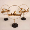 Ensemble de 3 figurines réalistes de moineaux - Sculptures d'oiseaux réalistes