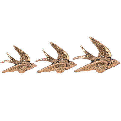 Ensemble de 3 figurines décoratives d’hirondelles – Art délicat des oiseaux