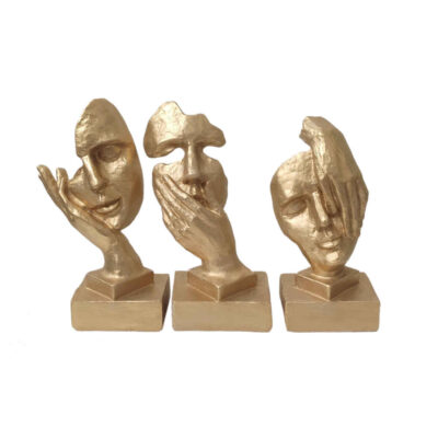 Ensemble de 3 figurines décoratives de danse Sama – Danse culturelle