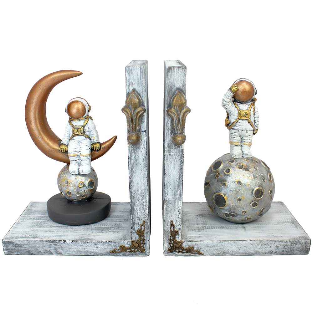 Polyester Sculpture Bookend Astronaut