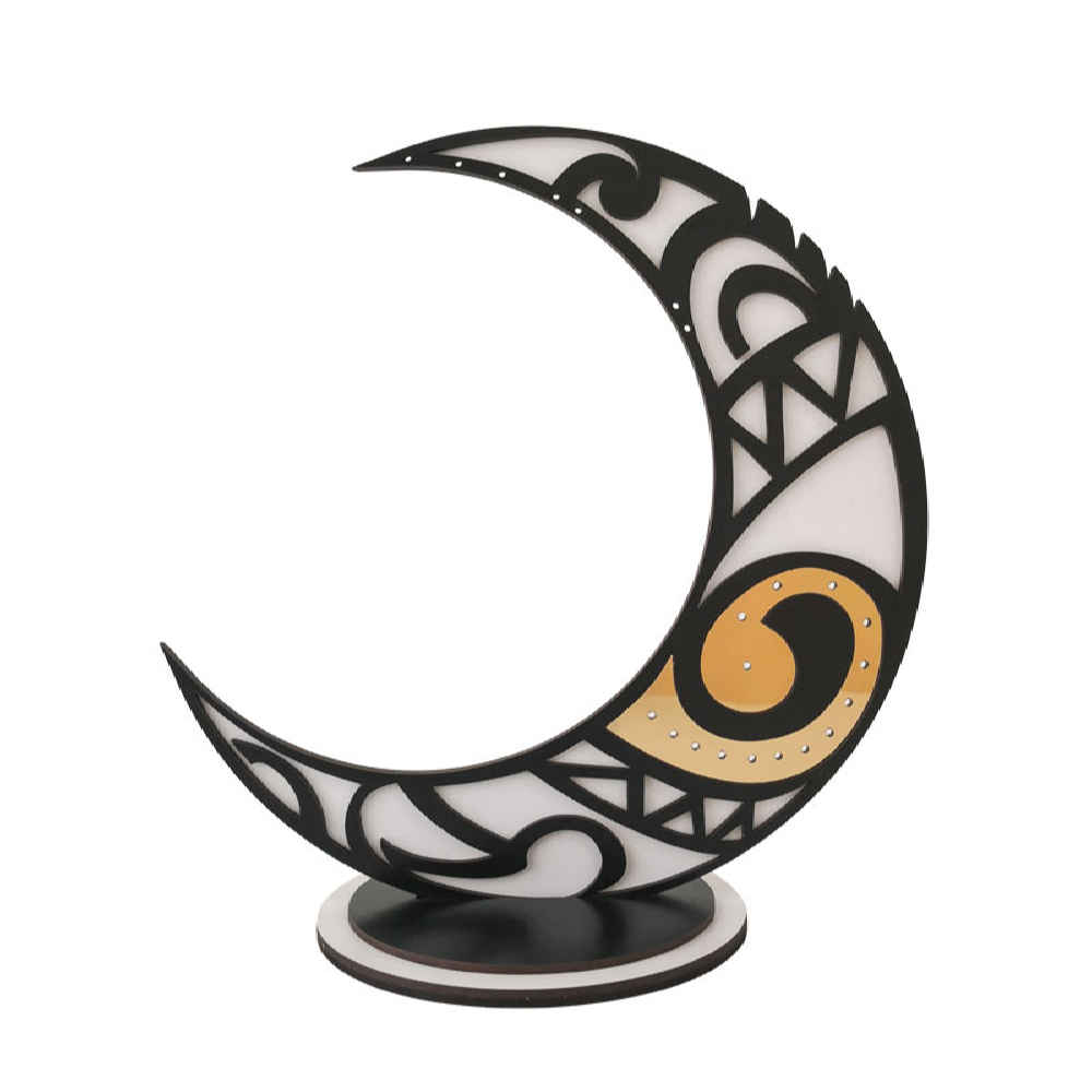 Présentoir et organisateur de bijoux en bois modèle Lune