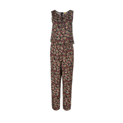 Combinaison fleurie avec ceinture latérale pour femmes Bita
