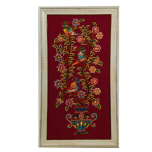 Persian Embroidered Tapestry Wall Hanging – Floral Pateh Textile Art