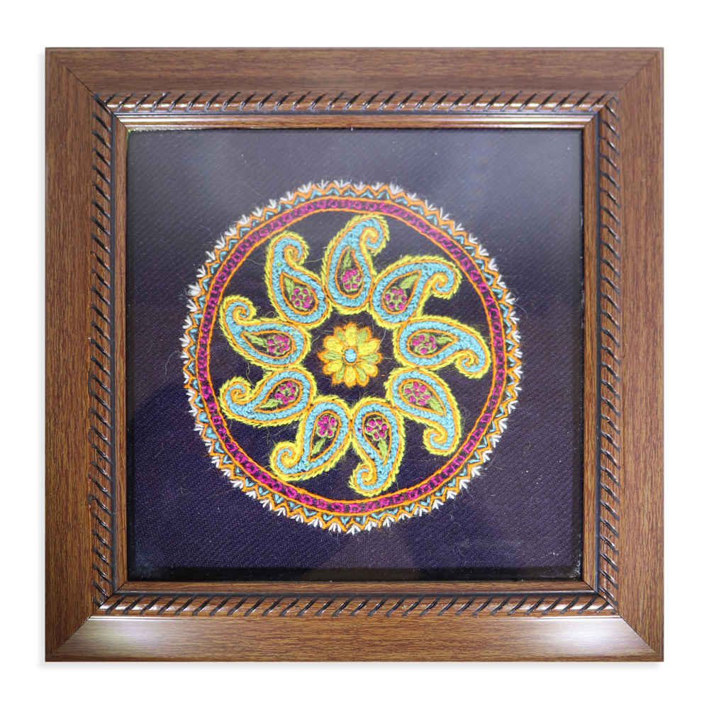 Persian Embroidered Tapestry Wall Hanging – Floral Pooneh Textile Art