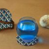 Ensemble de Dessous de Verre et Support avec Motif Artistique d'Inspiration Persane Antique