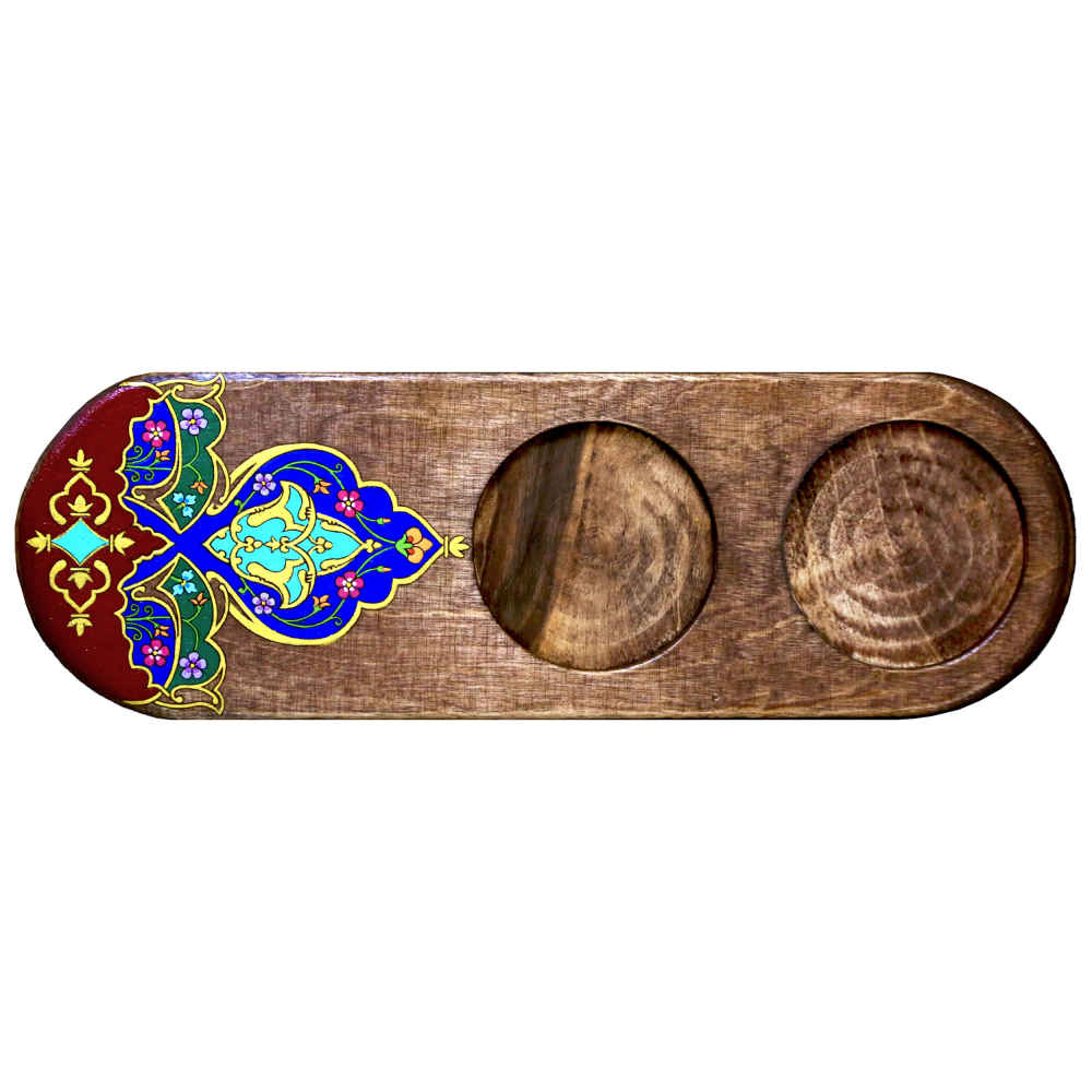 Ensemble de Dessous de Verre avec Motif Artistique d'Inspiration Persane Baboone