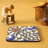 Ensemble de Dessous de Verre et Support avec Motif Artistique d'Inspiration Persane Bita