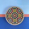 Sous-verres Géométriques en Bois avec le Design Coloré (x2)