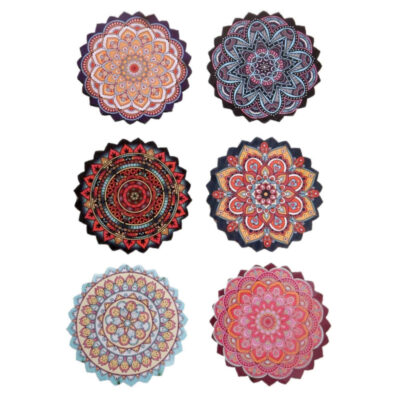 Ensemble de sous-verres artistiques avec le design Laya