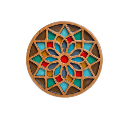 Sous-verres Géométriques en Bois avec le Design Raha (x2)
