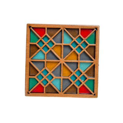 Sous-verres Géométriques en Bois avec le Design Sarv (x2)