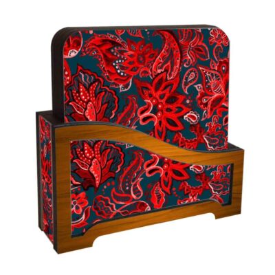Ensemble de Dessous de Verre et Support avec Motif Artistique d’Inspiration Persane Sorkh