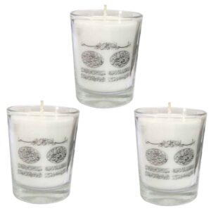 Ensemble de 3 bougies votives islamiques – 4 Qul