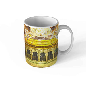 Tasse à Café en Céramique Islamique – Motif Sanctuaire Imam Hussain