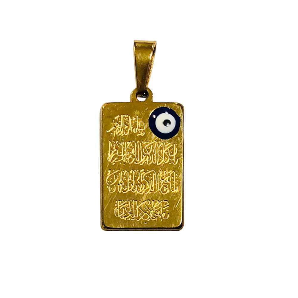 Collier islamique en acier avec pendentif Van Yakad