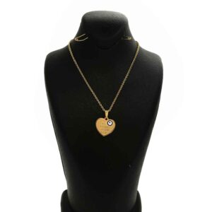 Collier islamique Wan Yakad en acier avec pendentif cœur