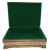 Magnifique Boîte de Rangement en Bois pour Coran - Modèle Bismillah, Émaillée Khatam avec Doublure en Velours