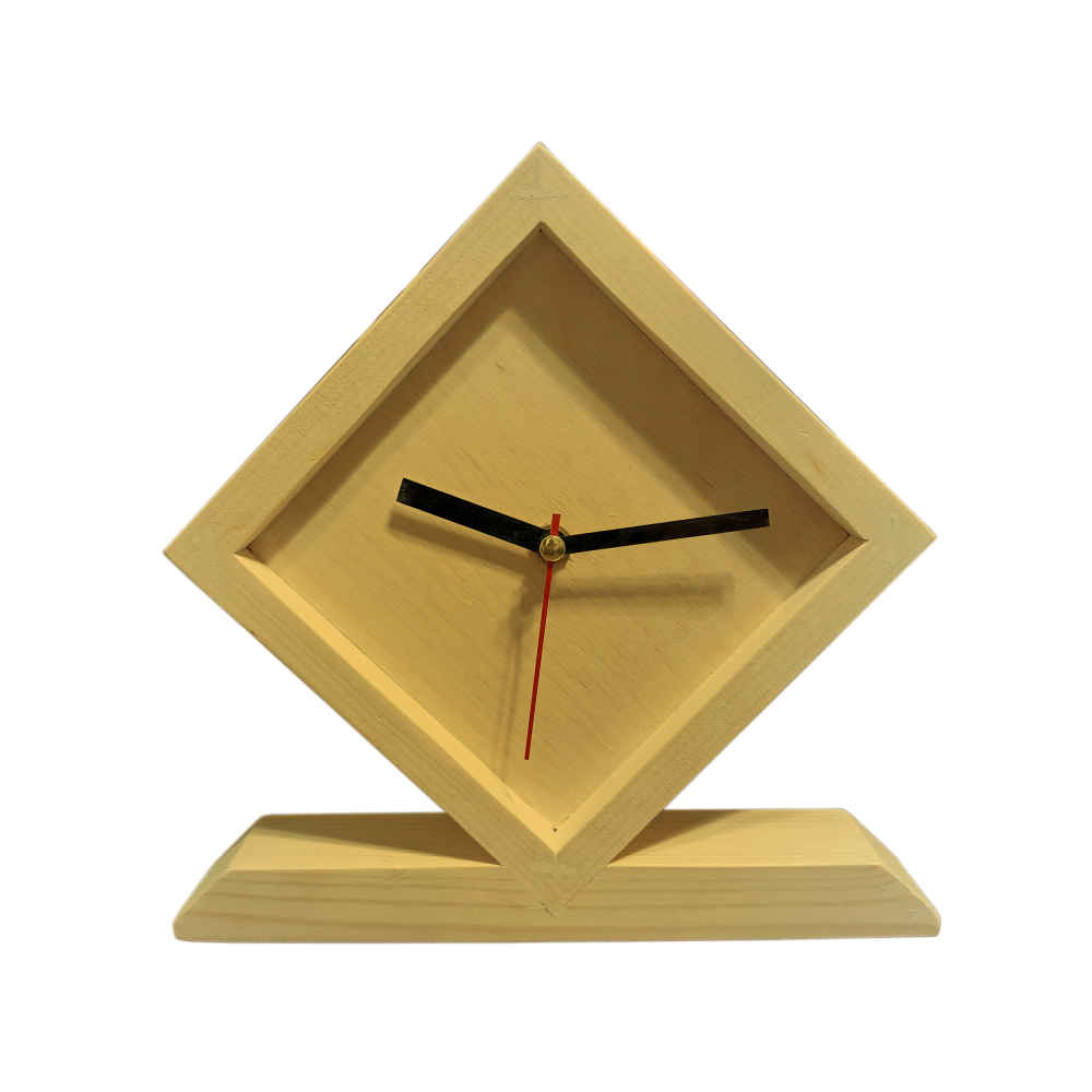 Horloge de Bureau en Bois Moderne - Modèle Diamant