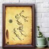 Peinture d'art calligraphique persan originale à l'encre sur papier par Roya Soleimani – Tamana