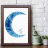 Peinture d'art calligraphique persan originale à l'encre sur papier par Roya Soleimani – Maah