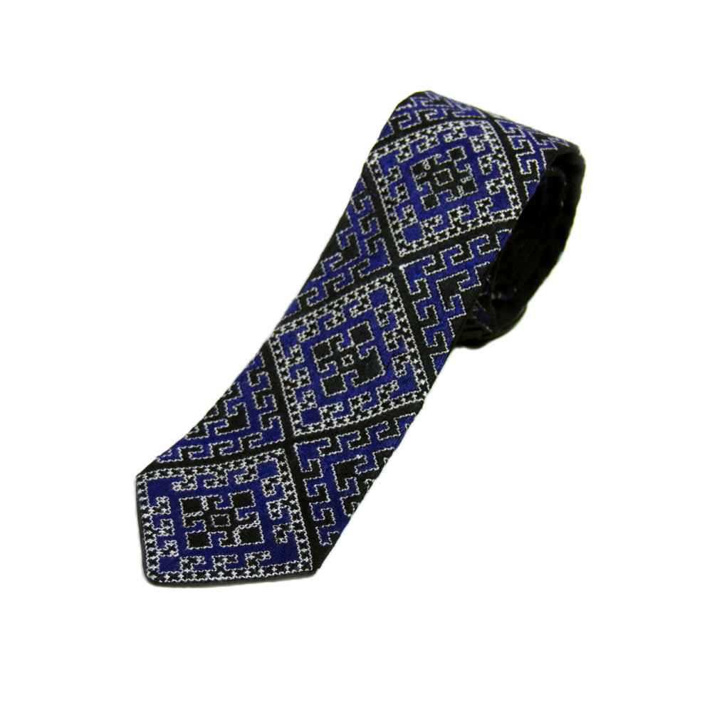 Cravate pour homme - Broderie traditionnelle persane Mer