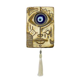Amulette Murale en Céramique Cheshm Nazar Modèle Doré