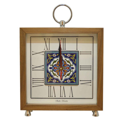 Horloge de Bureau en Bois Style Persan – Modèle Nazanin