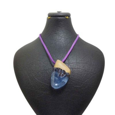 Collier Bois & Résine Artisanal Style Audacieux Abr
