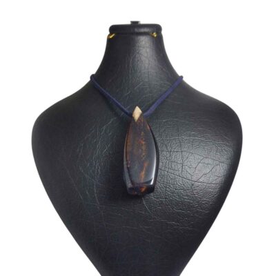 Collier Bois & Résine Artisanal Style Audacieux Fariba
