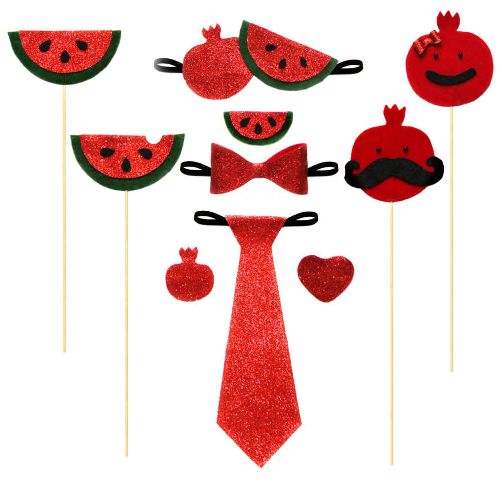 Collection de décorations de gâteau Yalda rouge 7206972