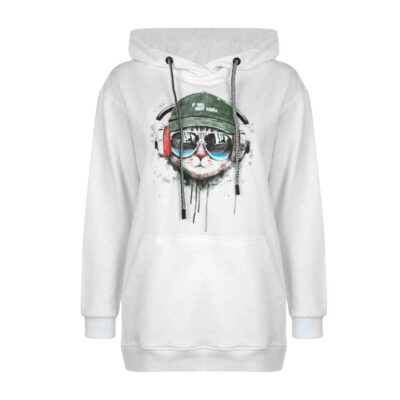 Sweat à capuche en coton pour femme Modèle 54176
