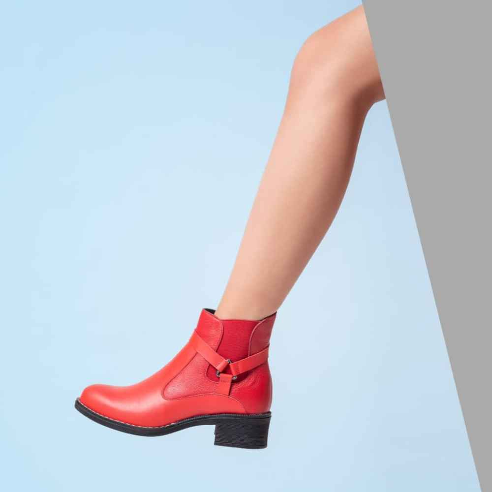 Bottes en cuir pour femmes Cheville – Modèle A175