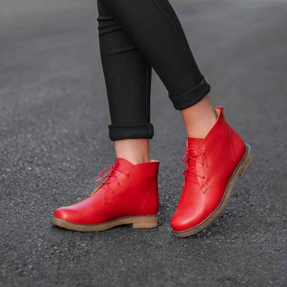 Bottes en cuir pour femmes Cheville – Modèle A177
