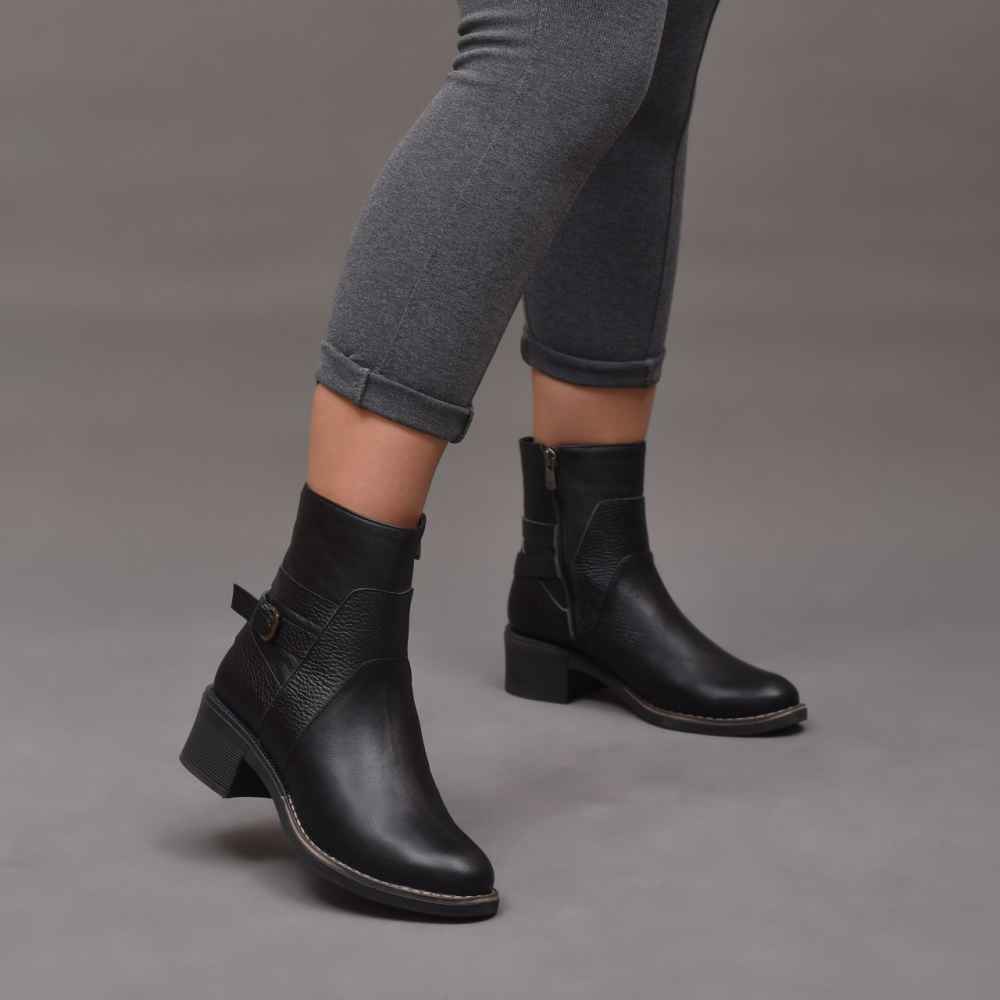 Bottes en cuir pour femmes Cheville – Modèle A254